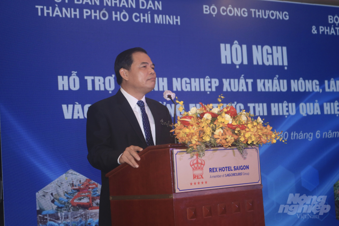 Minister Nguyen Xuan Cuong spoke at the Conference.  Photo: Thanh Son.